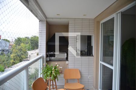Varanda gourmet de apartamento à venda com 3 quartos, 122m² em Jardim, Santo André