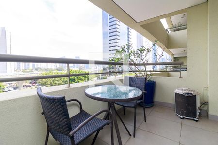 Varanda da Sala de apartamento para alugar com 1 quarto, 40m² em Brooklin, São Paulo