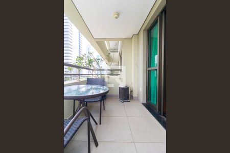Varanda da Sala de apartamento para alugar com 1 quarto, 40m² em Brooklin, São Paulo
