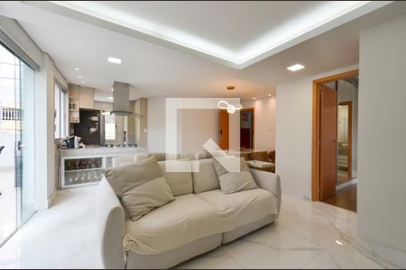 Sala  de apartamento à venda com 2 quartos, 136m² em Santo Antônio, Belo Horizonte