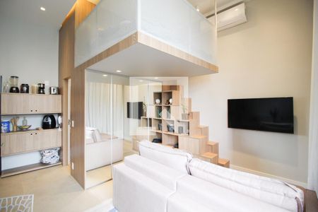 Sala de apartamento para alugar com 1 quarto, 38m² em Indianópolis, São Paulo