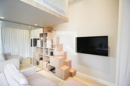 Sala de apartamento para alugar com 1 quarto, 38m² em Indianópolis, São Paulo