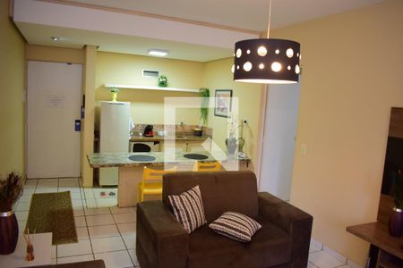 Sala de apartamento para alugar com 1 quarto, 48m² em Centro, Ribeirão Preto