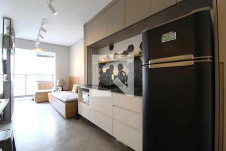 Sala/Cozinha de kitnet/studio à venda com 1 quarto, 34m² em Indianópolis, São Paulo