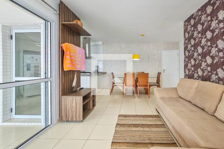 Sala de apartamento para alugar com 3 quartos, 119m² em Jardim Três Marias, Guarujá
