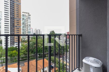 Varanda de apartamento à venda com 1 quarto, 27m² em Campo Belo, São Paulo