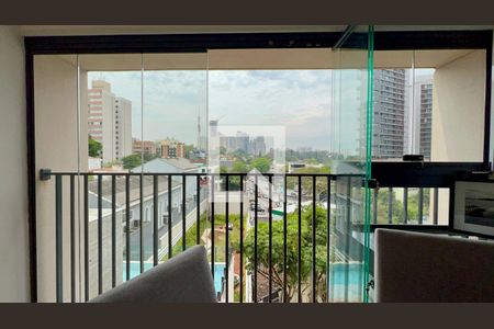 Varanda do Studio de kitnet/studio para alugar com 1 quarto, 27m² em Sumaré, São Paulo