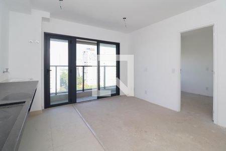 Sala/Cozinha de kitnet/studio à venda com 1 quarto, 33m² em Jardins, São Paulo
