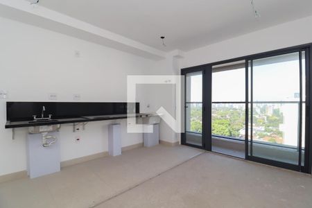 Sala/Cozinha de kitnet/studio à venda com 1 quarto, 33m² em Jardins, São Paulo