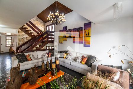 Sala de casa de condomínio para alugar com 5 quartos, 465m² em Alphaville, Santana de Parnaíba