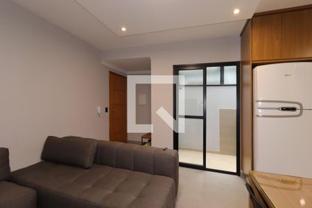 Sala de apartamento à venda com 2 quartos, 45m² em Vila Scarpelli, Santo André
