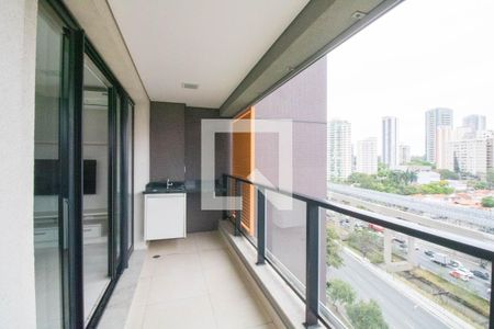 Varanda de kitnet/studio para alugar com 1 quarto, 37m² em Campo Belo, São Paulo