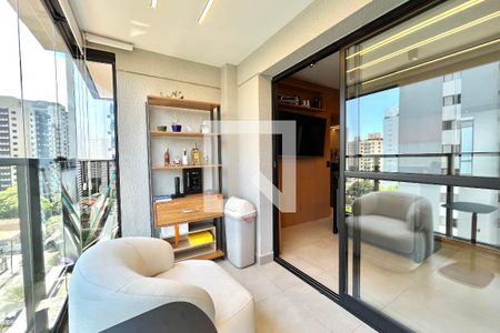 Varanda da Sala de apartamento para alugar com 1 quarto, 37m² em Chácara Inglesa, São Paulo