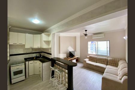 Sala/Cozinha de apartamento para alugar com 2 quartos, 74m² em Guilhermina, Praia Grande