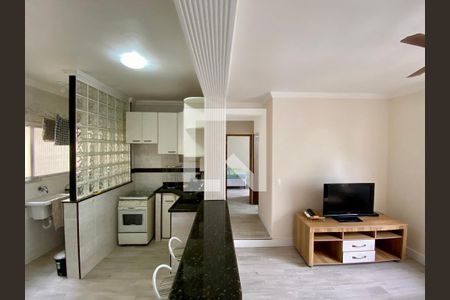 Sala/Cozinha de apartamento para alugar com 2 quartos, 74m² em Guilhermina, Praia Grande