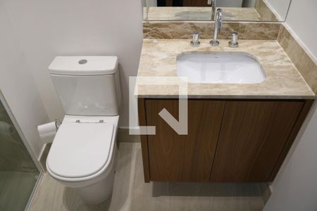 Banheiro de kitnet/studio à venda com 1 quarto, 24m² em Perdizes, São Paulo