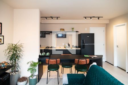 Sala/Cozinha de apartamento para alugar com 1 quarto, 49m² em Bela Vista, São Paulo