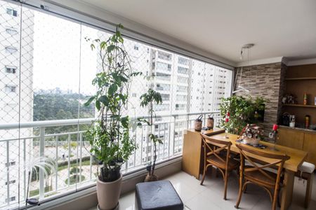 Varanda Gourmet de apartamento à venda com 3 quartos, 133m² em Tamboré, Santana de Parnaíba