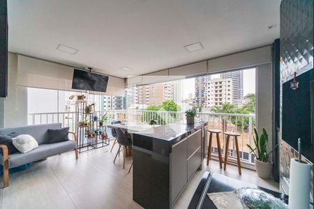 varanda de apartamento à venda com 3 quartos, 124m² em Campestre, Santo André