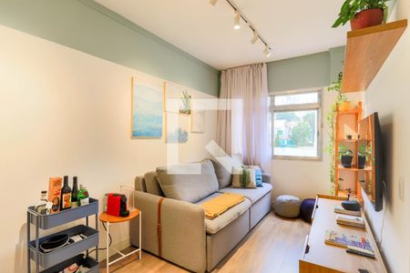 Sala de apartamento à venda com 1 quarto, 42m² em Campo Belo, São Paulo