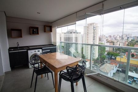 Varanda de apartamento à venda com 1 quarto, 43m² em Brooklin, São Paulo