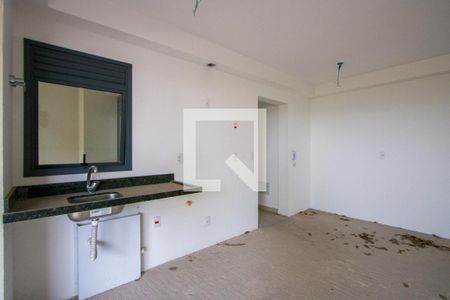 Sala/Cozinha de apartamento à venda com 3 quartos, 104m² em Vila Assunção, Santo André