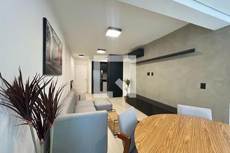 Sala de apartamento à venda com 1 quarto, 53m² em Indianópolis, São Paulo