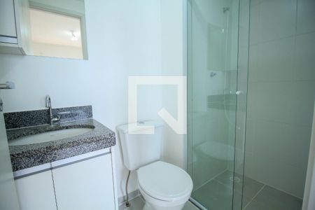 Banheiro Social de kitnet/studio para alugar com 1 quarto, 27m² em Belenzinho, São Paulo