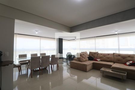 Sala de apartamento para alugar com 3 quartos, 120m² em Balneario Cidade Atlantica, Guarujá
