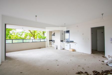 Sala/Cozinha/Varanda gourmet de apartamento à venda com 3 quartos, 104m² em Vila Assunção, Santo André