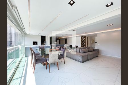 Sala de apartamento para alugar com 3 quartos, 138m² em Jardim Caravelas, São Paulo