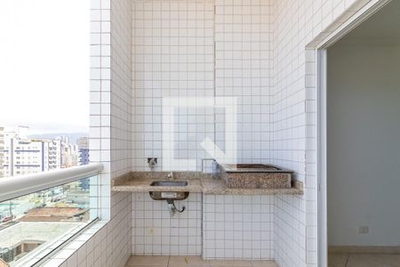 Varanda da Sala de apartamento para alugar com 3 quartos, 85m² em Vila Assuncao, Praia Grande
