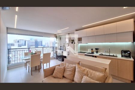 Sala/Cozinha de apartamento à venda com 2 quartos, 53m² em Barra Funda, São Paulo