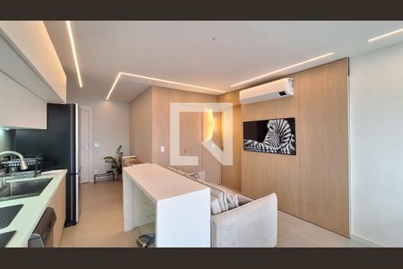 Sala/Cozinha de apartamento à venda com 2 quartos, 53m² em Barra Funda, São Paulo