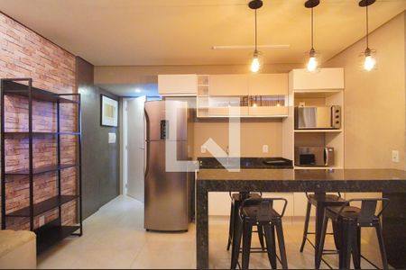 Cozinha de apartamento para alugar com 1 quarto, 35m² em Pátria Nova, Novo Hamburgo