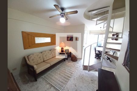 Sala de apartamento para alugar com 1 quarto, 60m² em Centro, São Vicente