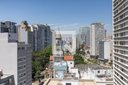Varanda da Sala/Cozinha de apartamento à venda com 1 quarto, 28m² em República, São Paulo