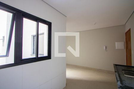 Sala/Cozinha de apartamento à venda com 2 quartos, 47m² em Campestre, Santo André