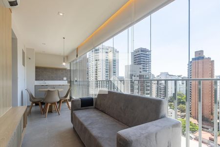 Varanda de apartamento à venda com 1 quarto, 40m² em Vila Nova Conceição, São Paulo