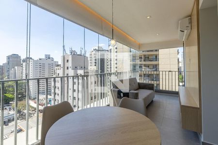Varanda de apartamento à venda com 1 quarto, 40m² em Vila Nova Conceição, São Paulo