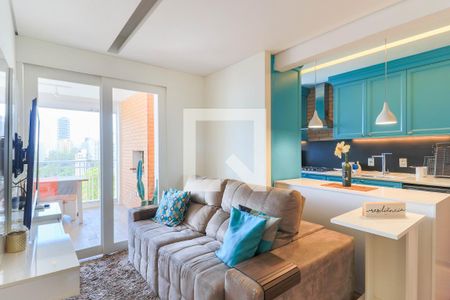 Sala de apartamento para alugar com 2 quartos, 63m² em Brooklin, São Paulo