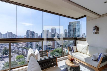 Varanda da Sala de apartamento à venda com 3 quartos, 145m² em Brooklin, São Paulo
