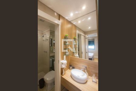 Banheiro da Suíte de apartamento para alugar com 1 quarto, 54m² em Brooklin, São Paulo