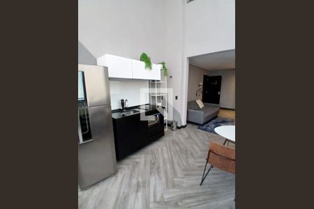 Sala/Cozinha de apartamento para alugar com 1 quarto, 55m² em Bairro da Liberdade, São Paulo