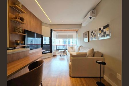 Sala de apartamento para alugar com 1 quarto, 50m² em Itaim Bibi, São Paulo