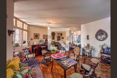 Sala de apartamento à venda com 3 quartos, 130m² em Laranjeiras, Rio de Janeiro