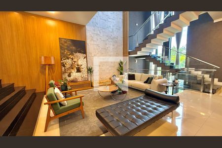 Sala de casa de condomínio à venda com 4 quartos, 533m² em Residencial Tambore 10, Santana de Parnaíba