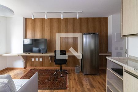 Sala de apartamento à venda com 1 quarto, 38m² em Indianópolis, São Paulo