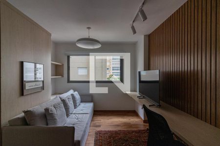 Sala de apartamento à venda com 1 quarto, 38m² em Indianópolis, São Paulo