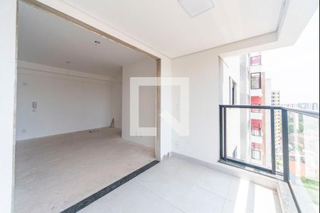 Varanda da Sala de apartamento à venda com 3 quartos, 65m² em Vila Assunção, Santo André